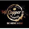 mr. copper's coffee be here now logosu